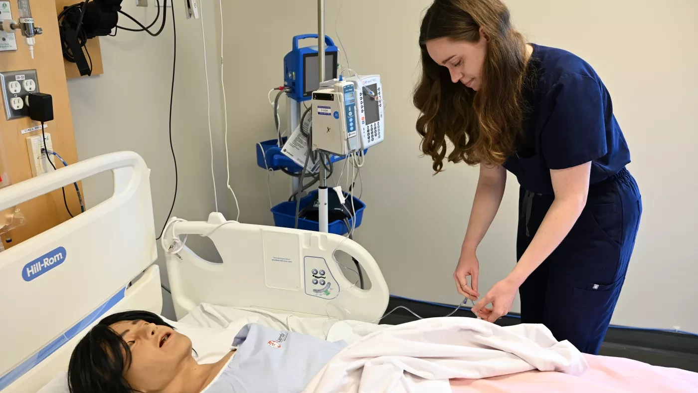 Alison Derksen in the nursing room