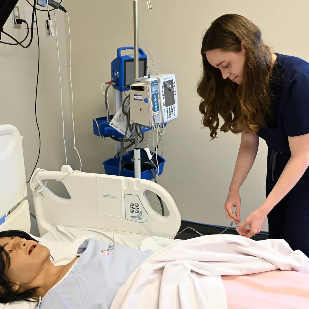 Alison Derksen in the nursing room