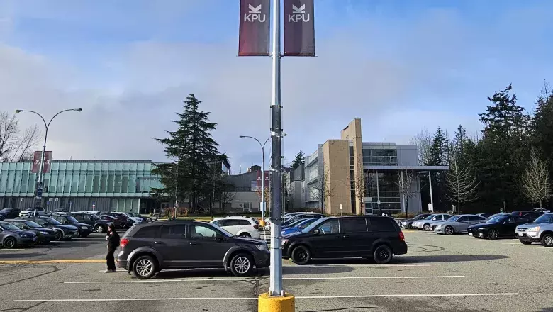 Photo of KPU Parking lot on a clear day